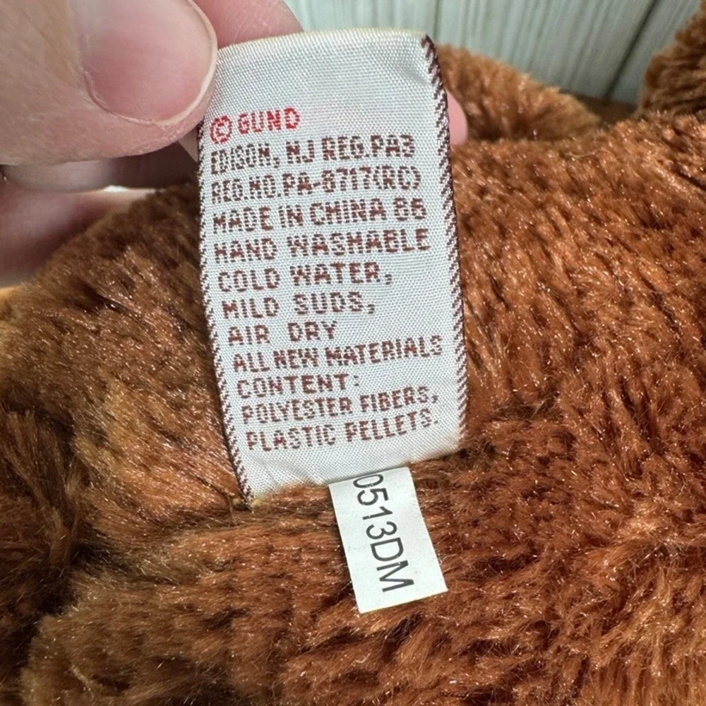Gund Grizz Jr Brown Teddy Bear Plush Stuffed Animal Bushy Eyebrows 9